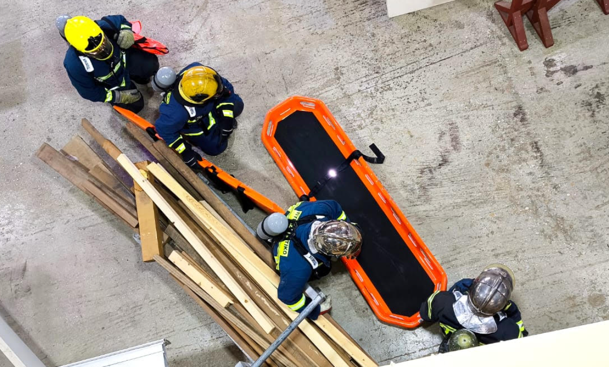 Άσκηση πυρόσβεσης στη Μονή Βατοπαιδίου Αγίου Όρους