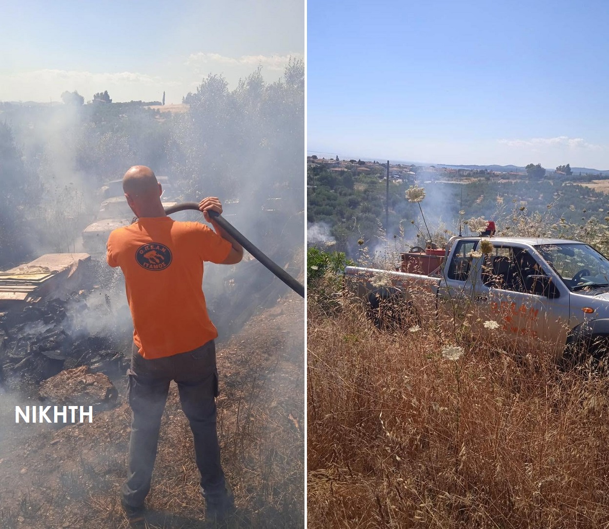Κατάσβεση φωτιάς στη Νικήτη Κατάσβεση φωτιάς στη Νικήτη